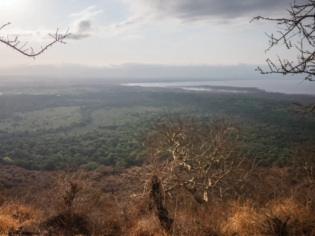 Aerial views of Lake Manyara National Park