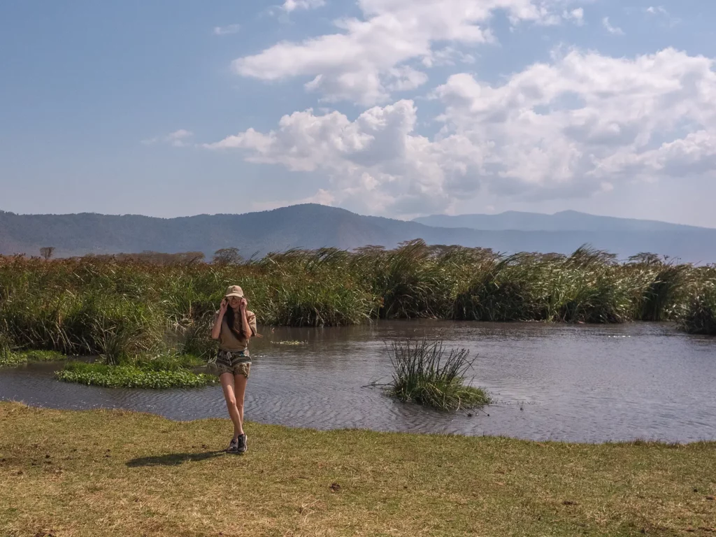 ella mckendrick by lake ngorongoro crater
