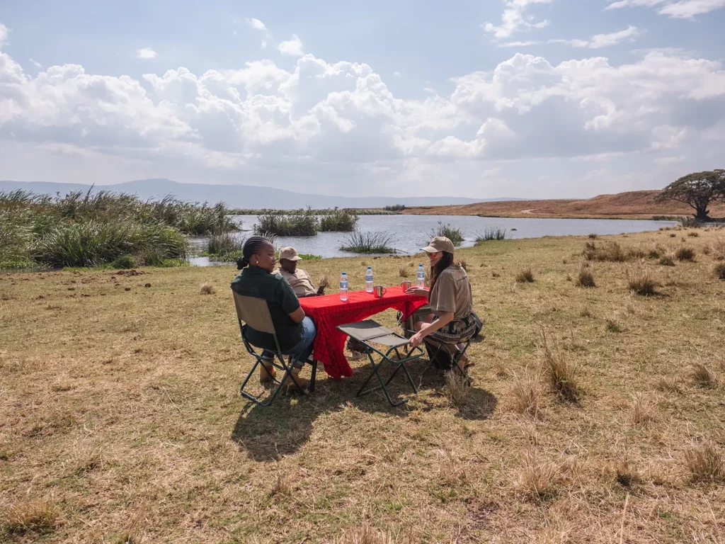 hot lunch at ngorongoro crater