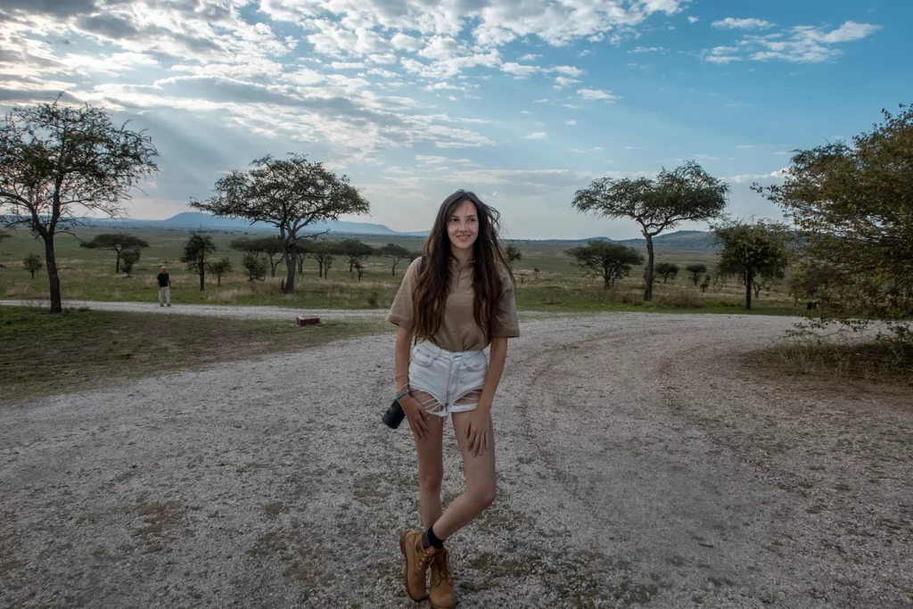 Ella Mckendrick in the Serengeti