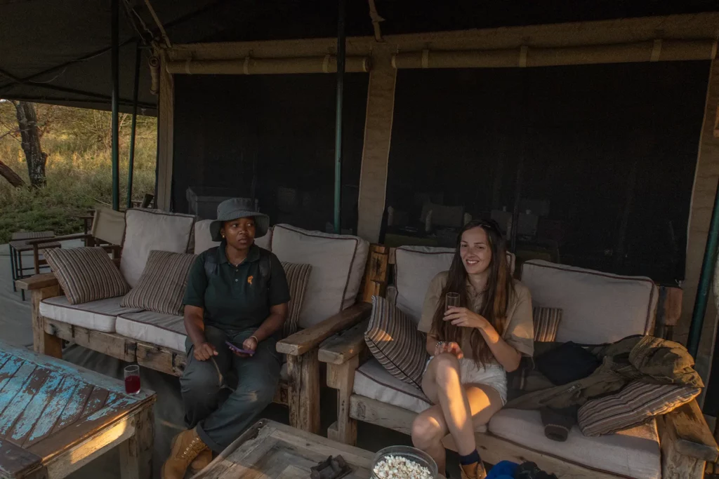 Ella Mckendrick in the Serengeti