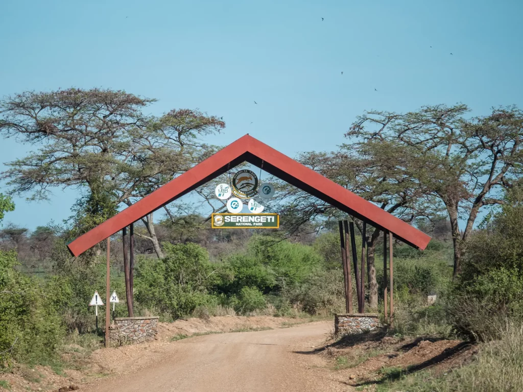 One of the entrance gates to the Serengeti