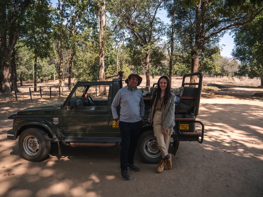 Ella Mckendrick and guide with Indian Tiger safari