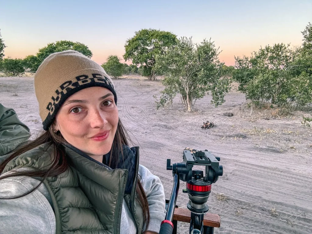 Ella Mckendrick in Savuti, Chobe National Park, Botswana