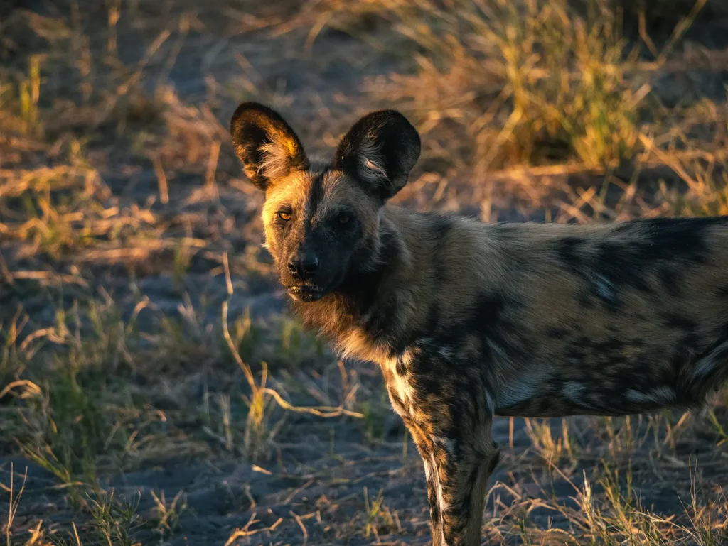 Wild dog in Savuti, Chobe National Park, Botswana