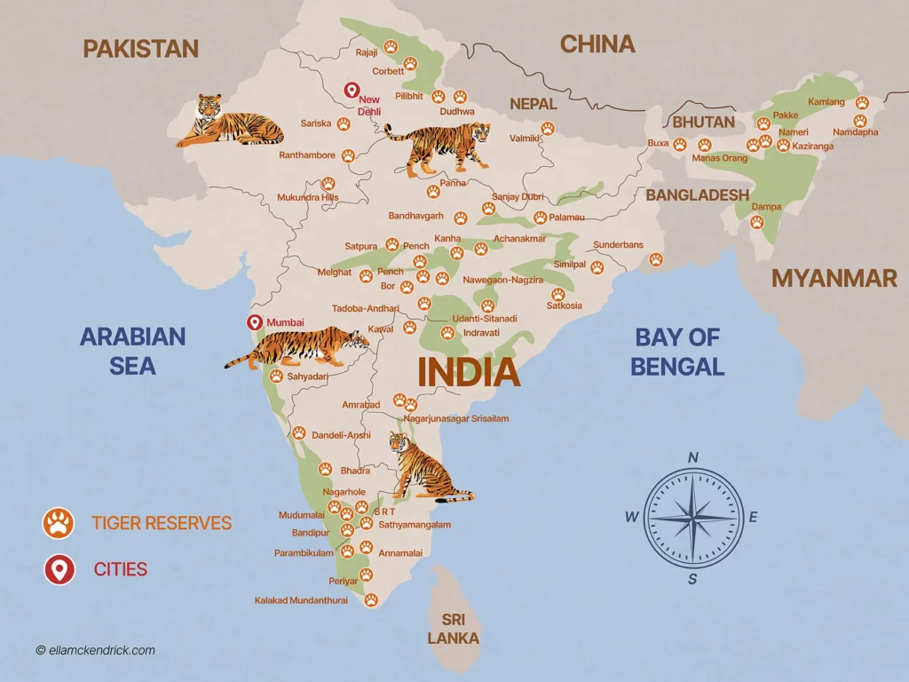 India Safari Map
