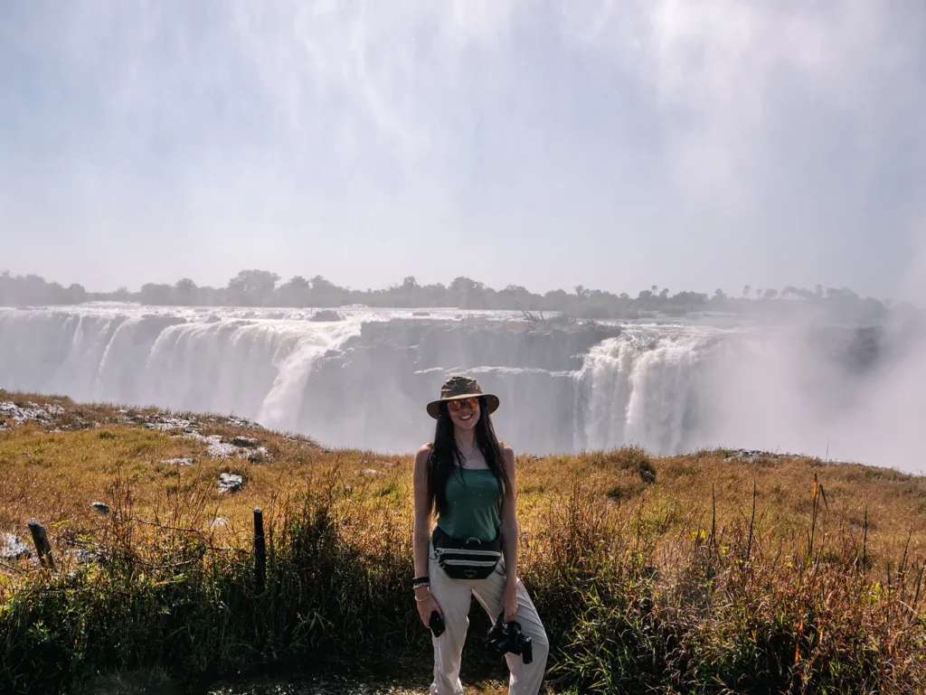 Ella Mckendrick at Victoria Falls, Zimbabwe