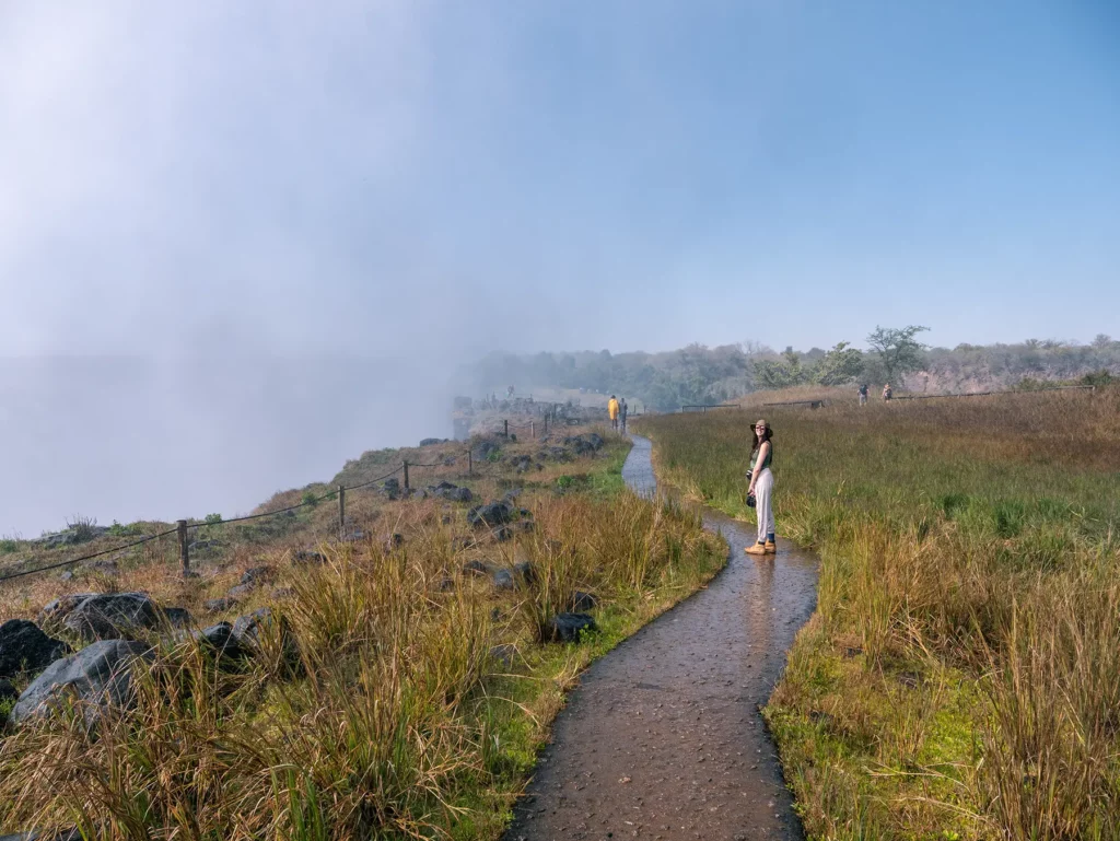 Ella Mckendrick at Victoria Falls, Zimbabwe