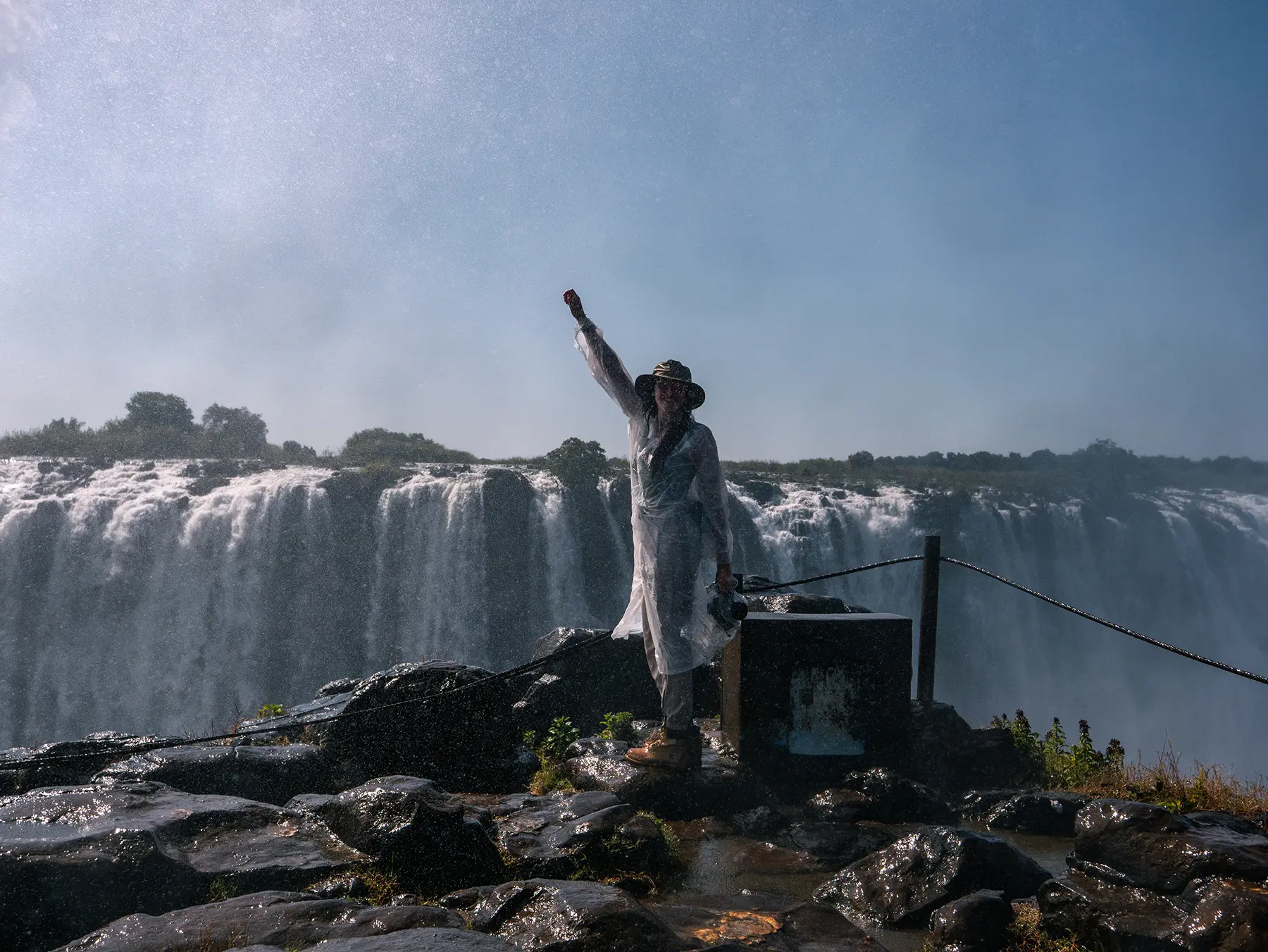 Ella Mckendrick at Victoria Falls, Zimbabwe