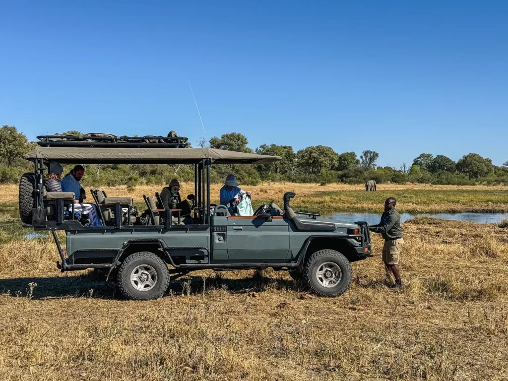 Ella McKendrick on safari with local Botswana safari company
