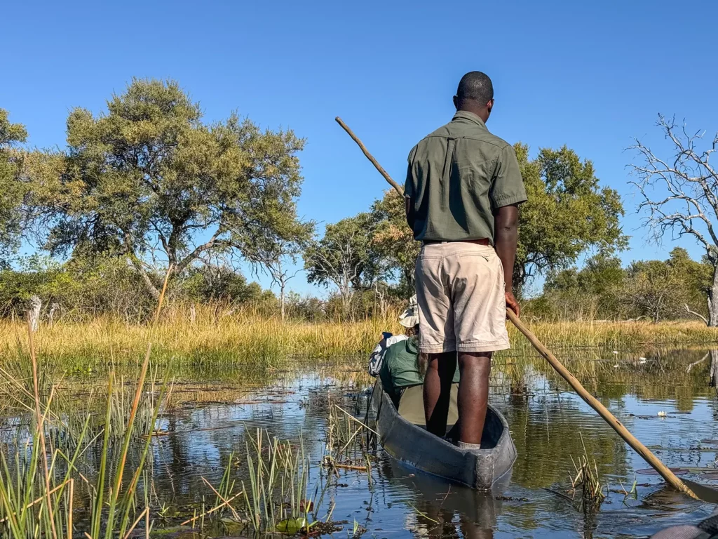 Mokoro (traditional canoe) Khwai Community Area, Botswana.