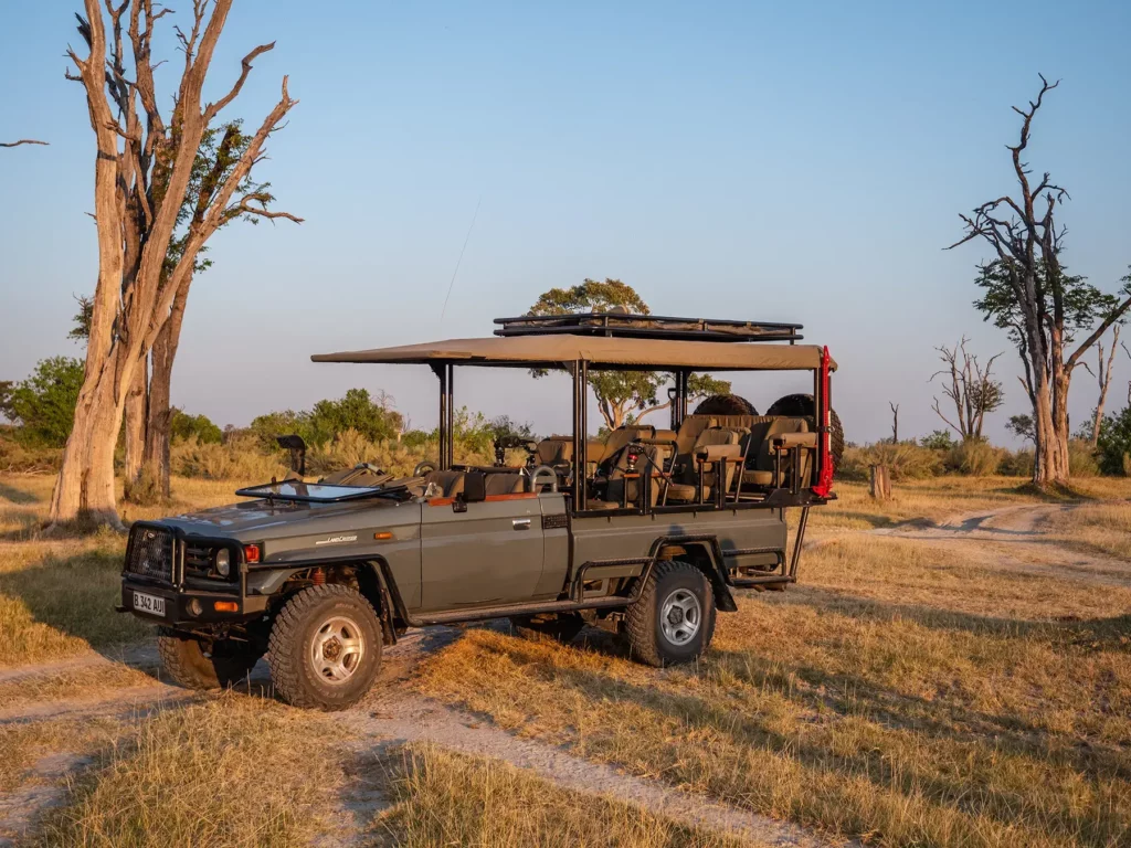 Modified safari Toyota Land Cruiser in Botswana