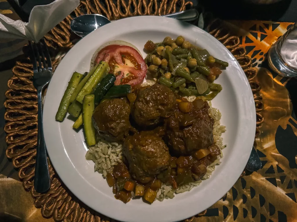 Botswana mid-range safari in luxury mobile tented camp food