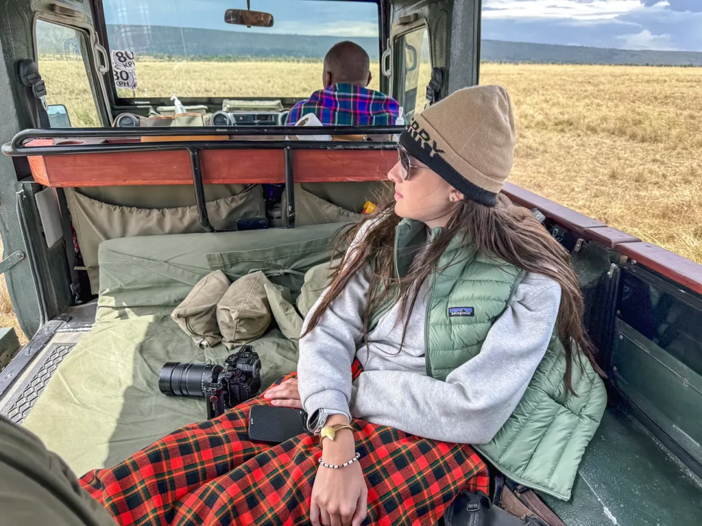 Ella McKendrick on safari in the Maasai Mara