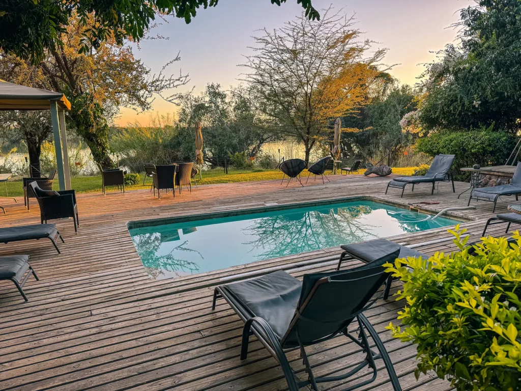 The pool in my accommodation near Chobe Riverfront, Botswana