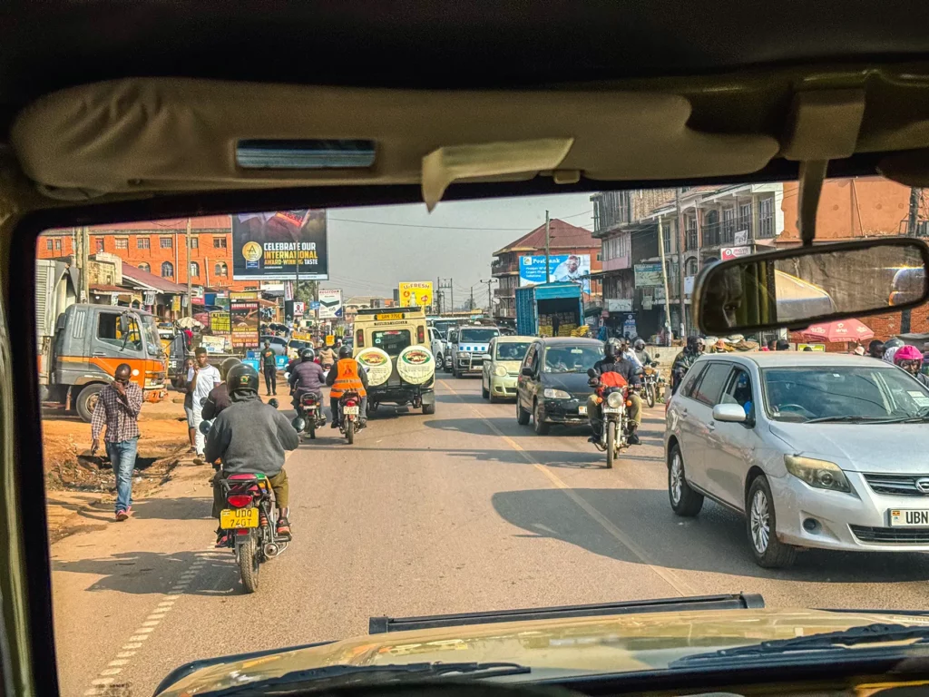 Busy street in Kampala, Uganda