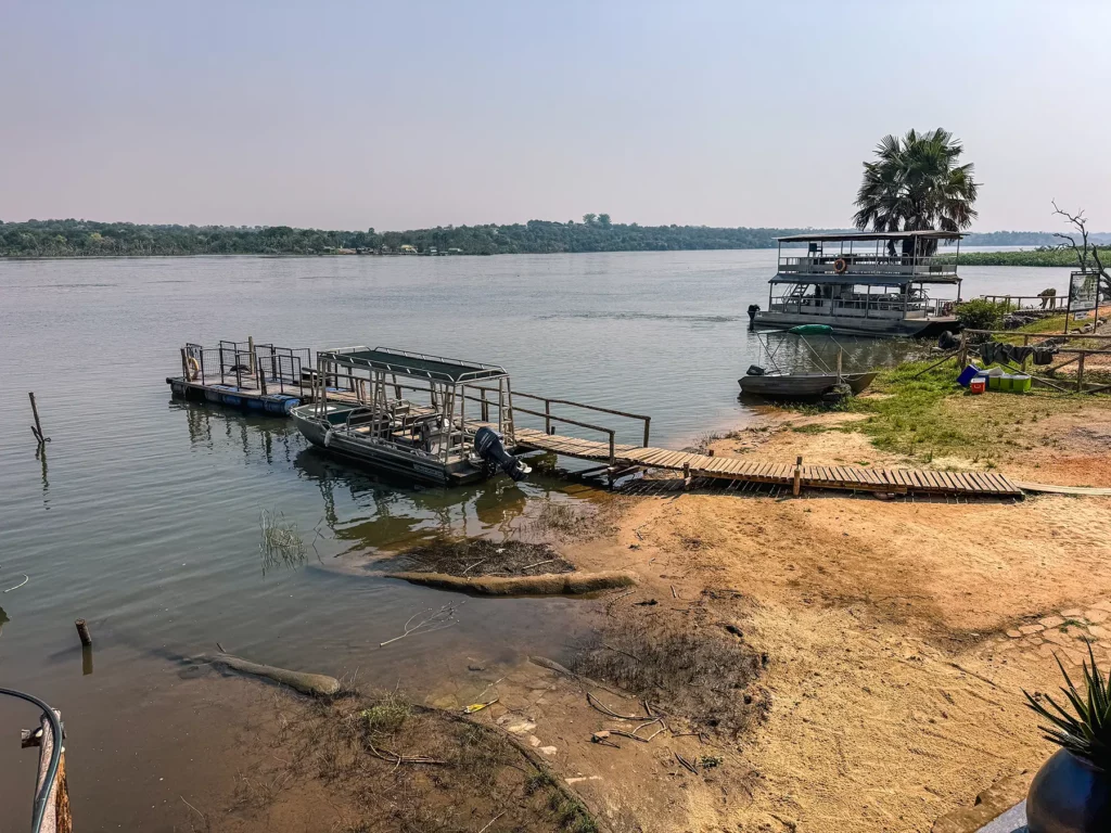 Jetty for the Nile River boat cruise in Murchison Falls, Uganda