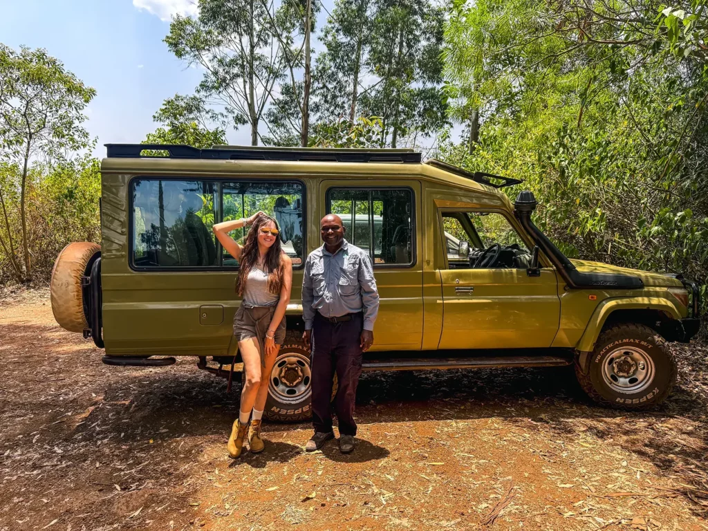 Ella McKendrick having a great safari with a local tour operator in Uganda