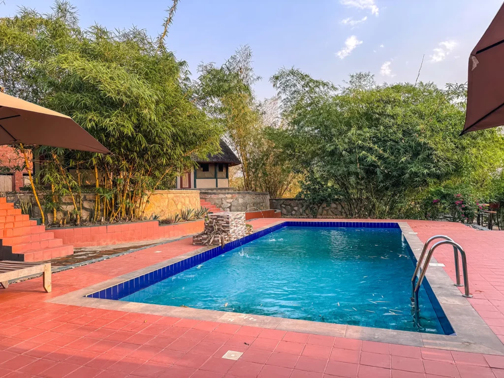 Swimming pool at Tilenga Safari Lodge, Murchison Falls, Uganda