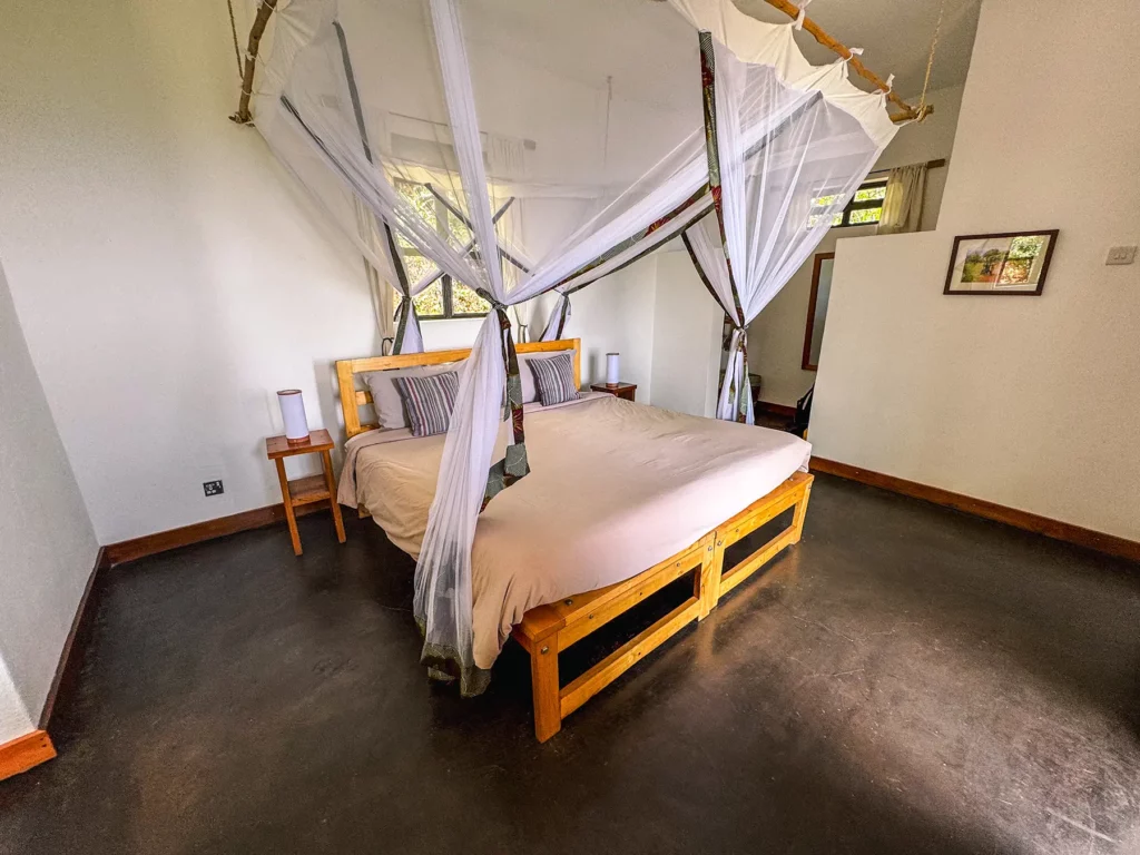 The room at my mid-range accommodation, Isunga lodge, Kibale Forest, Uganda