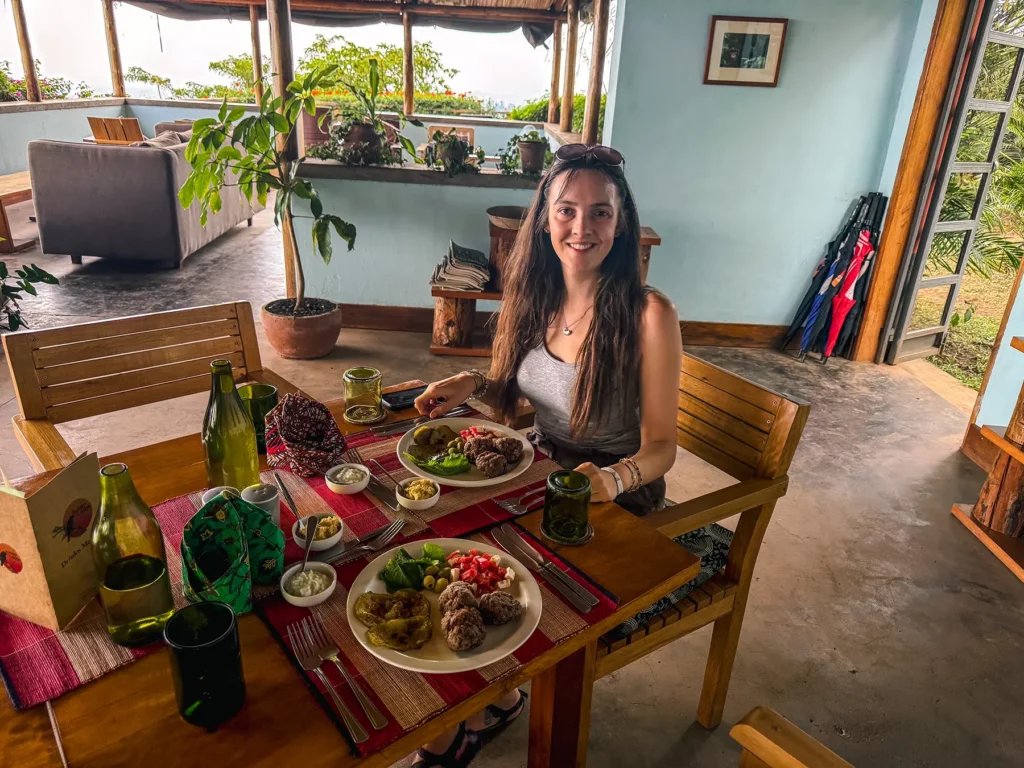 Dinner at my accommodation, Isunga lodge, Kibale Forest, Uganda