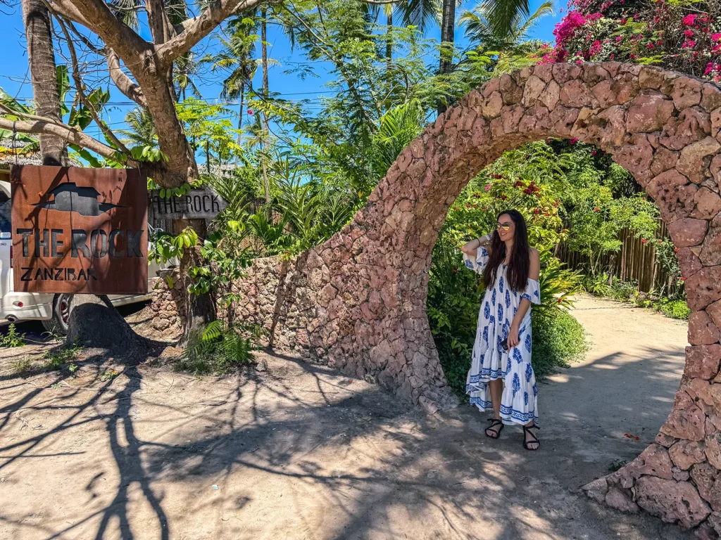 Ella McKendrick near the Rock Restaurant, Zanzibar
