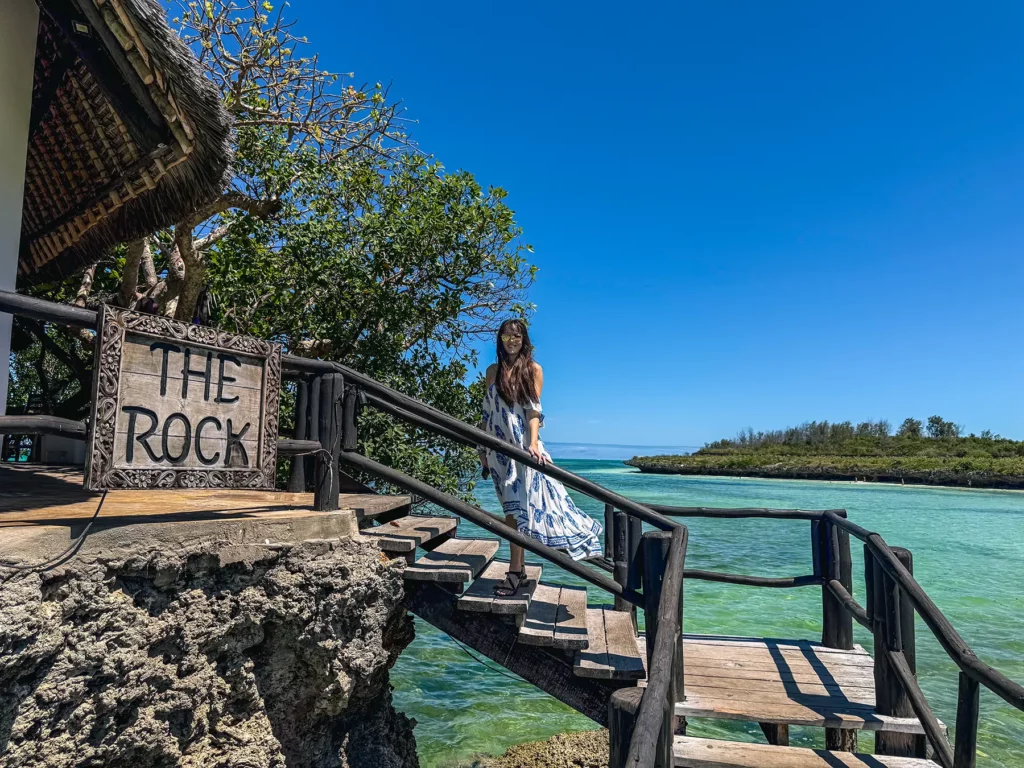 Ella McKendrick at the Rock Restaurant, Zanzibar