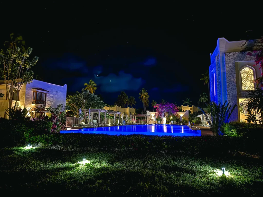 Mid-range hotel accommodation, Zanzibar