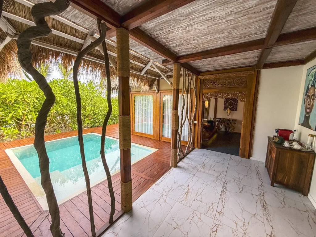 Luxury hotel private pool in Zanzibar