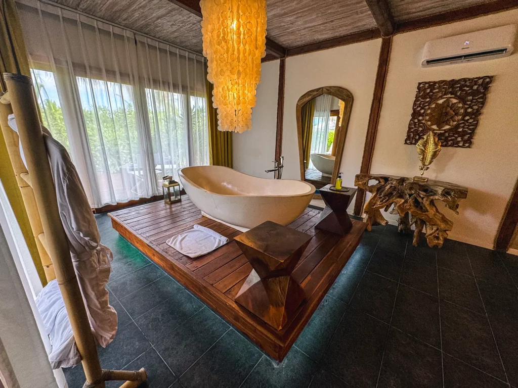 Luxury hotel accommodation bathroom in Zanzibar