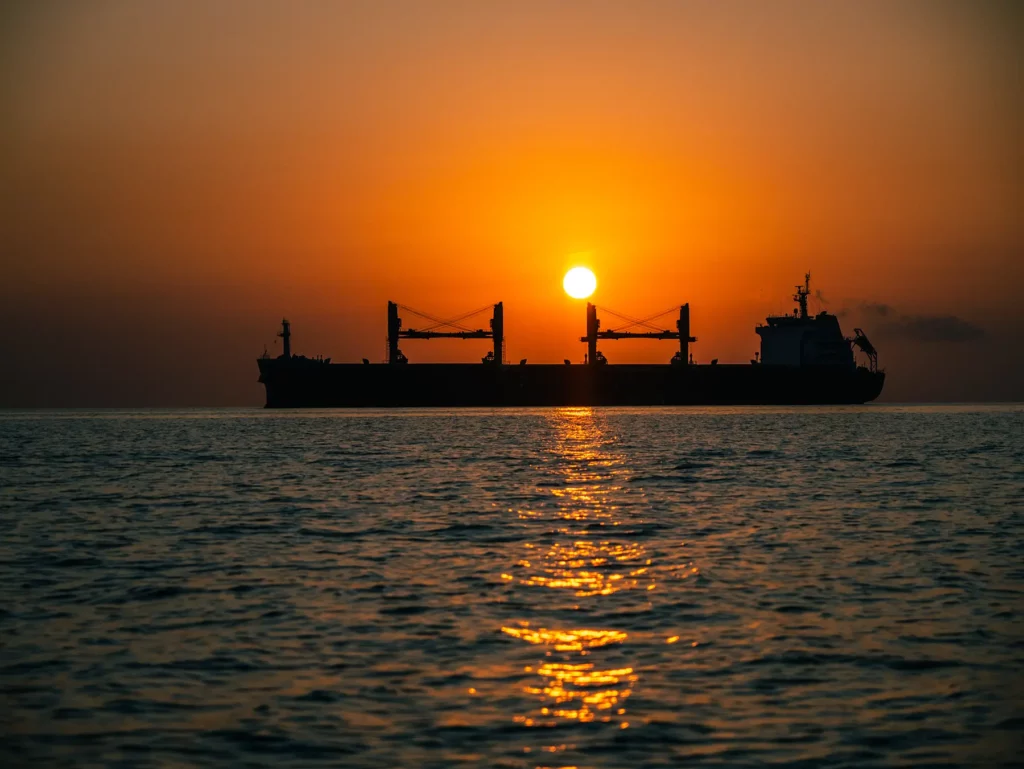 Beautiful sunset on the boat ride back from Prison Island to Stone Town, Zanzibar