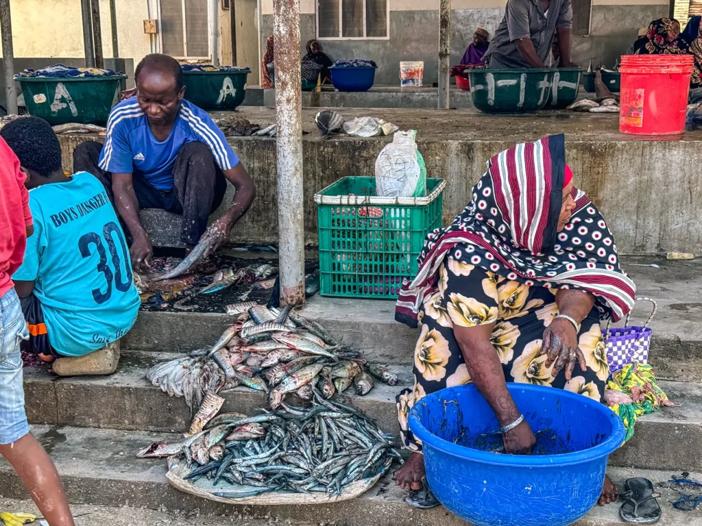 Fresh fish at the fish market on Nugwi Beach