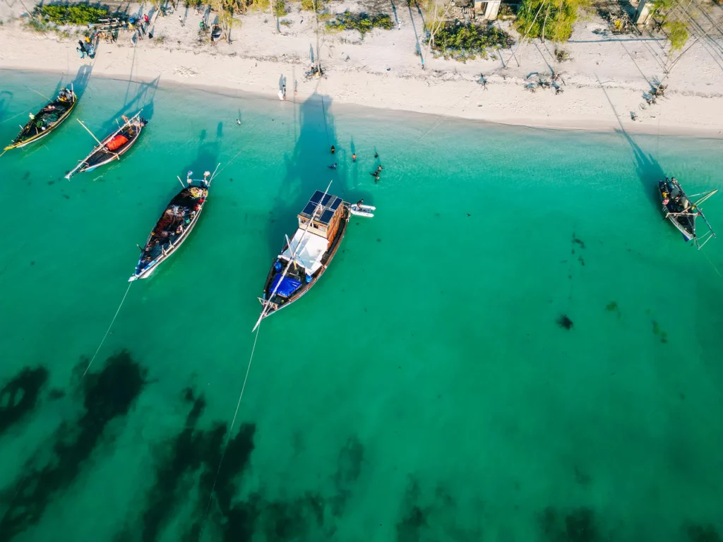 Fishing boats on Kendwa Beach, Zanzibar