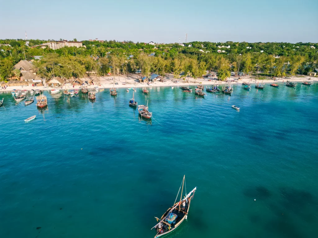 Fishing boats on Kendwa Beach, Zanzibar