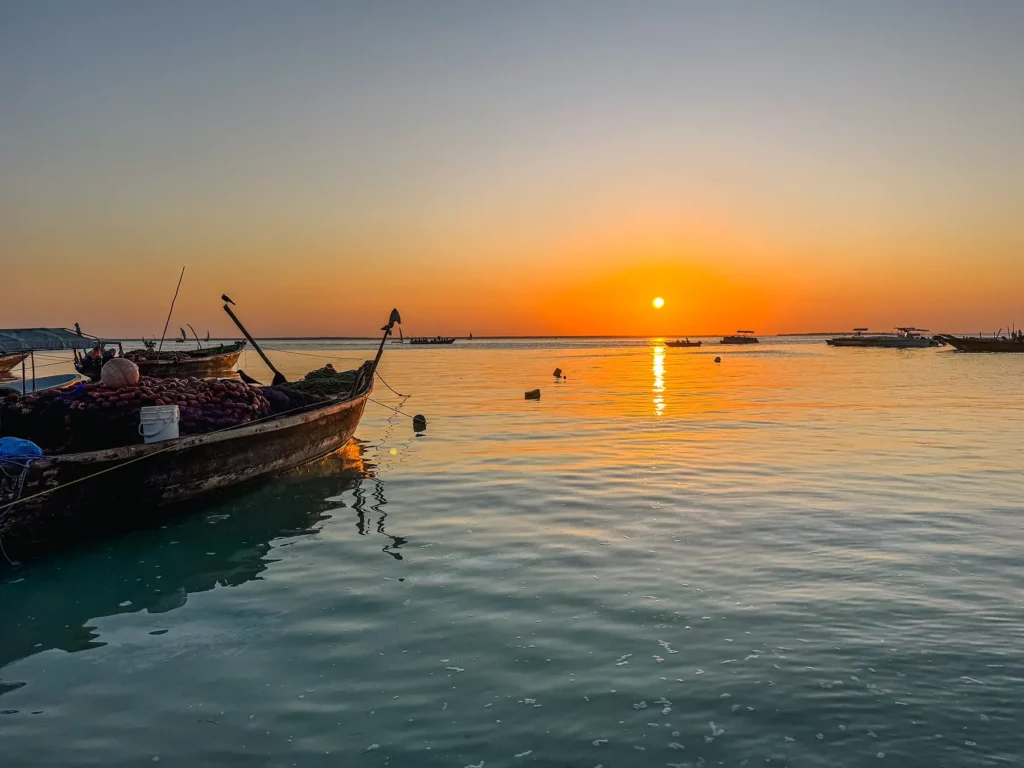 Sunset at Kendwa beach in Zanzibar