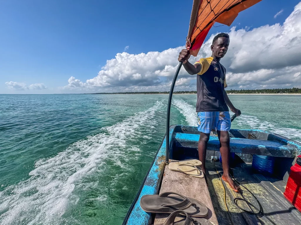 Boat trip to Mnemba Marine Park, Zanzibar