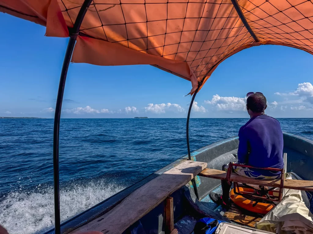 Boat trip to Mnemba Marine Park, Zanzibar