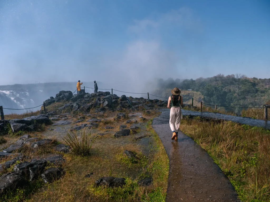 Ella Mckendrick at Victoria Falls, Zimbabwe