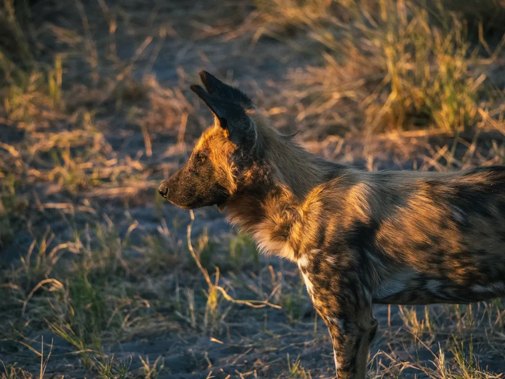Wild dog in Savuti, Chobe National Park, Botswana