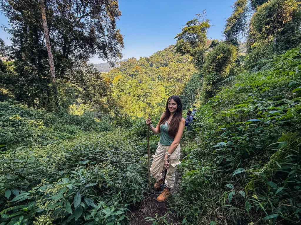 Ella Mckendrick gorilla tracking in Bwindi Impenetrable Forest, Uganda