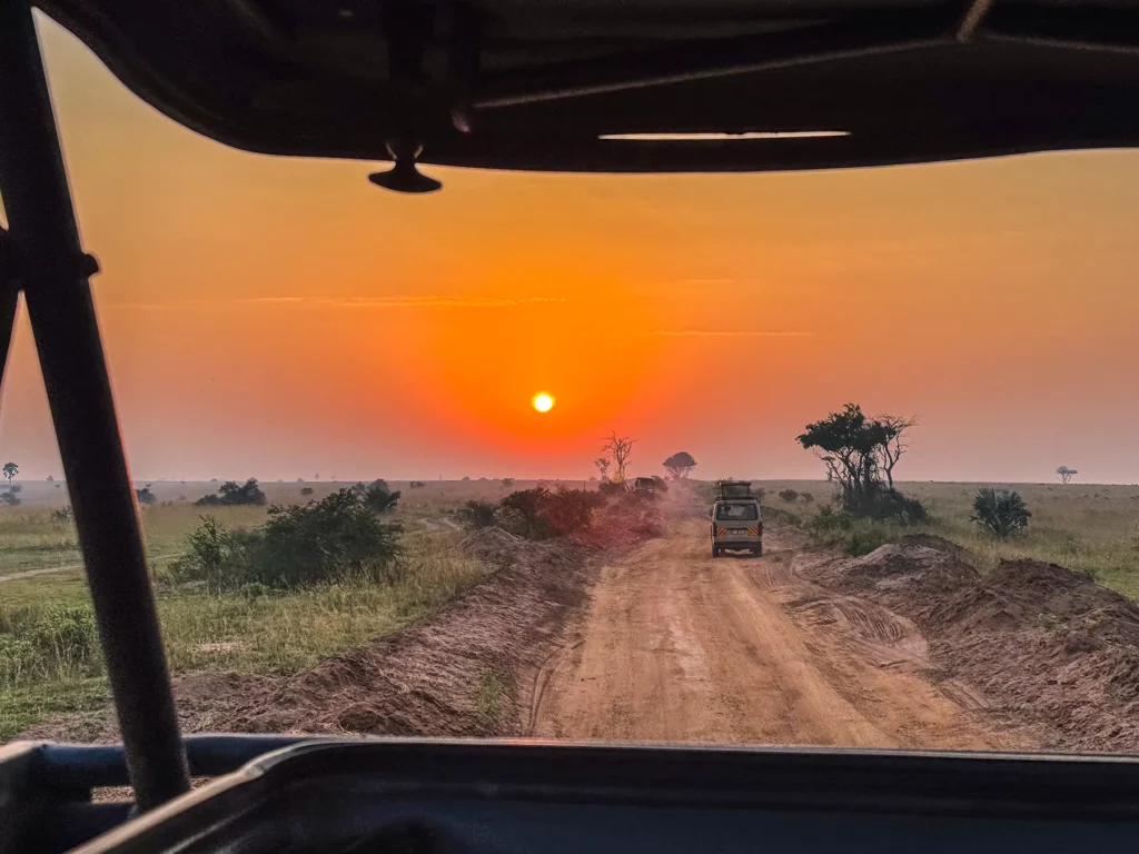 Sunset in Murchison Falls, Uganda