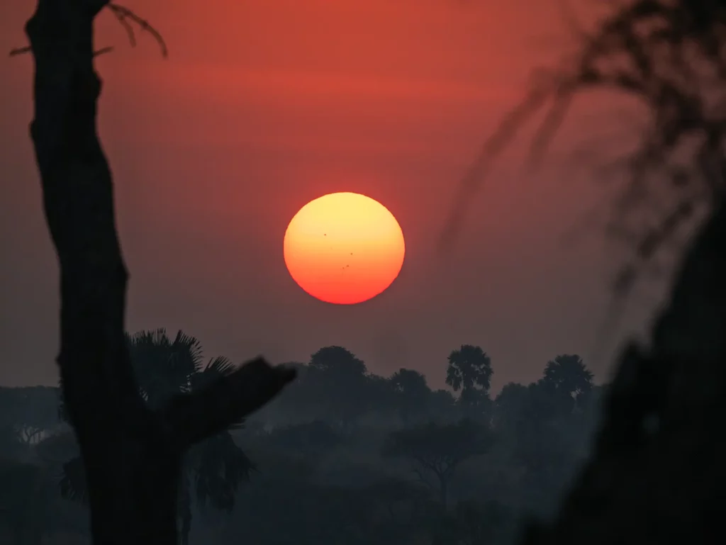 Sunset in Murchison Falls, Uganda