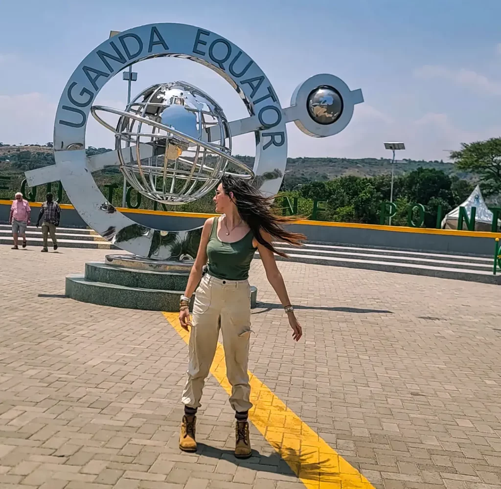 Ella McKendrick at Uganda Equator