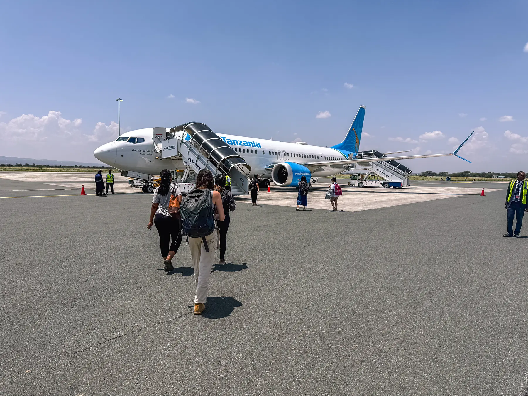 Ella McKendrick flying from Tanzania to Uganda