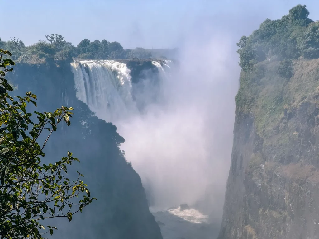 View of Victoria Falls from the Zimbabwean side