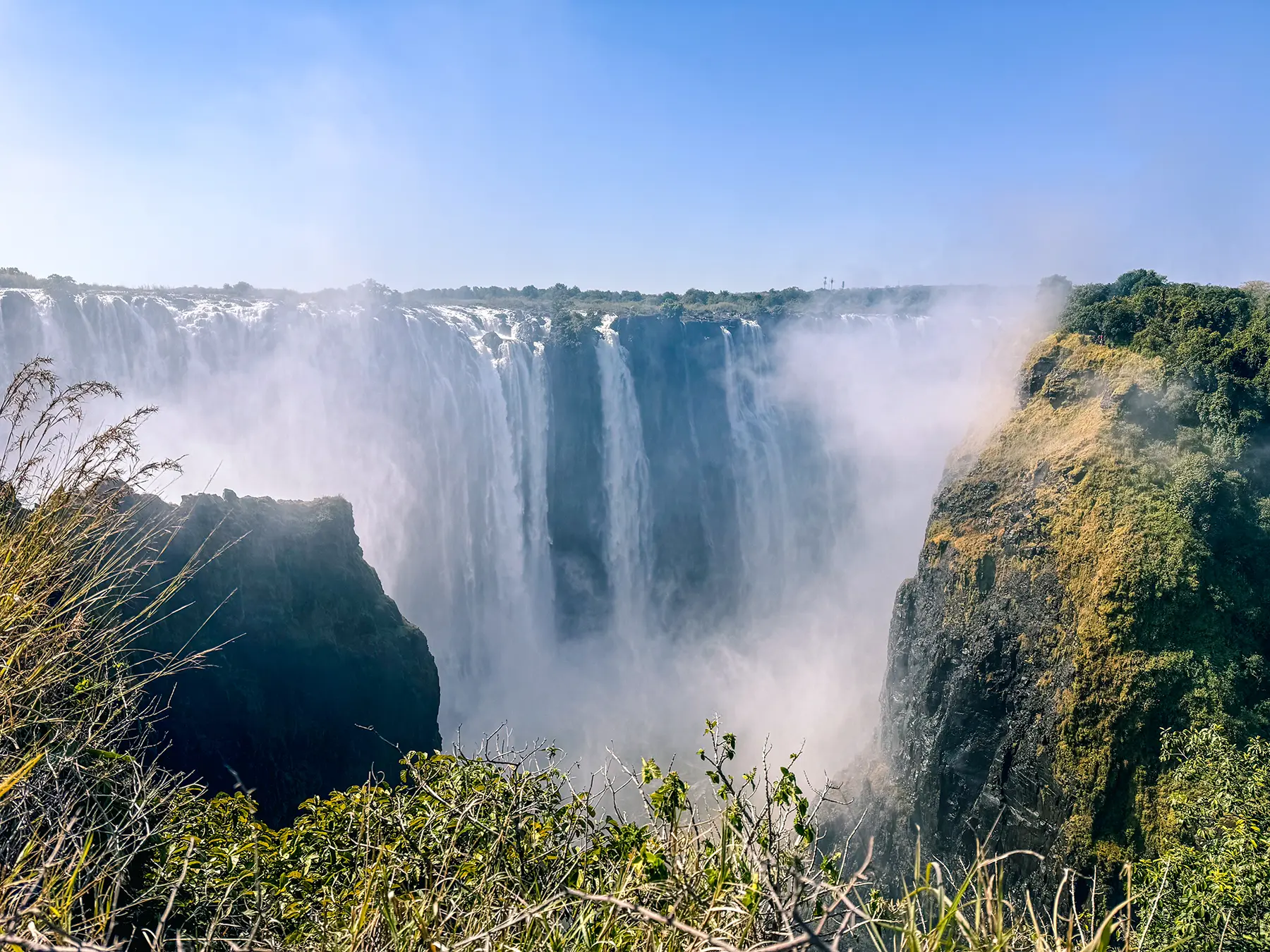 View of Victoria Falls from the Zimbabwean side
