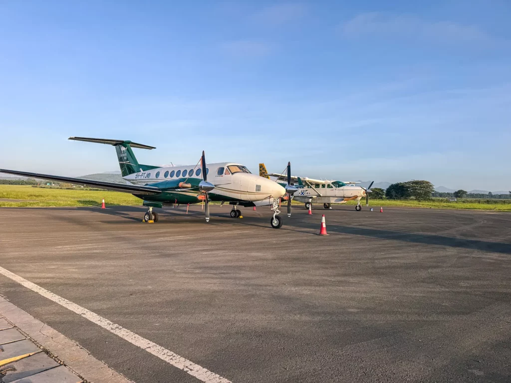 Small plane in Arusha in Tanzania
