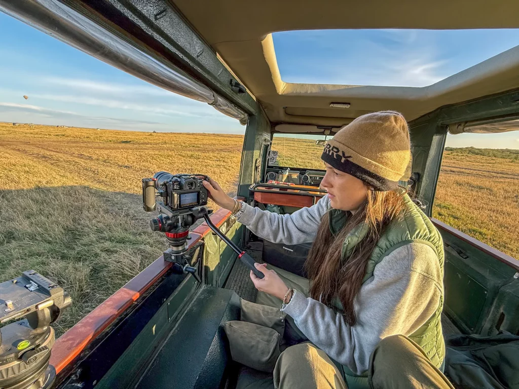 Ella McKendrick on safari in Maasai Mara, Kenya