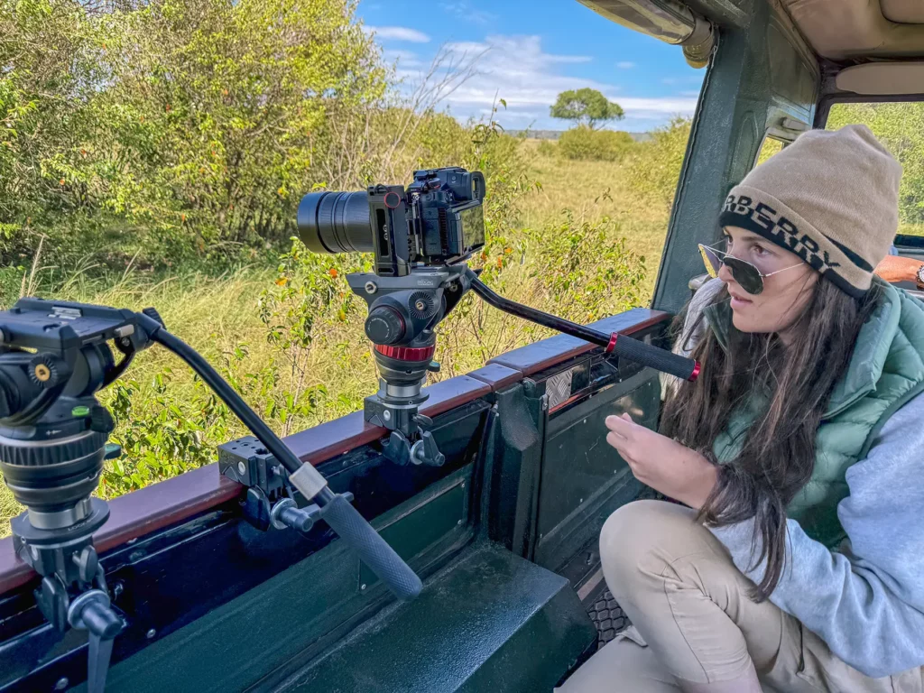 Ella McKendrick on safari in Maasai Mara, Kenya