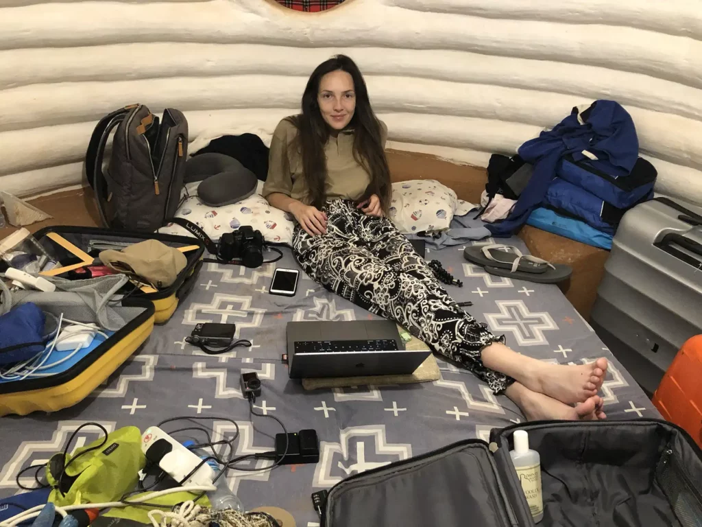 Ella McKendrick in budget lodge in Tanzania